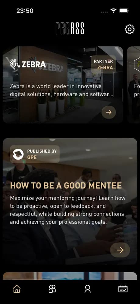 PRGRSS App Screen 2